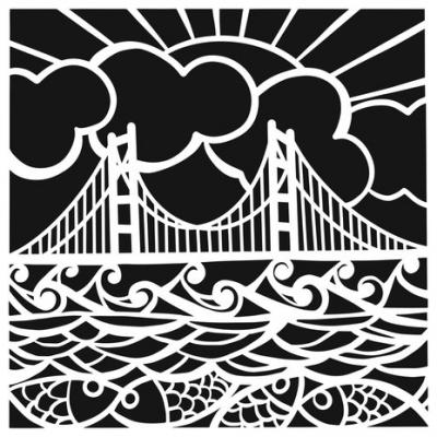 The Crafter's Workshop Stencil - Golden Gate